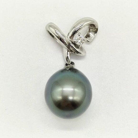 Jewelry Pendant Head Black Pearl Platinum 1319911